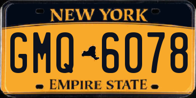 NY license plate GMQ6078