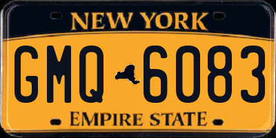 NY license plate GMQ6083