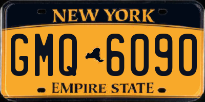 NY license plate GMQ6090