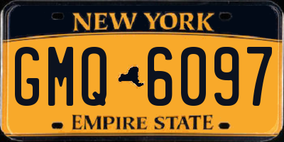 NY license plate GMQ6097