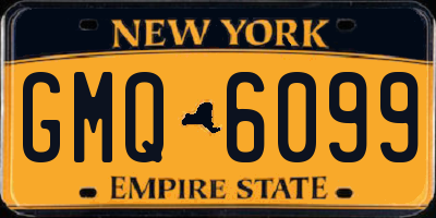 NY license plate GMQ6099