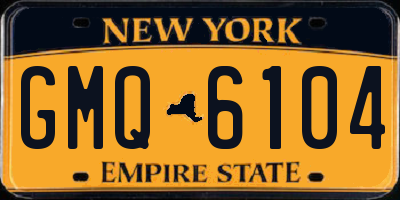 NY license plate GMQ6104