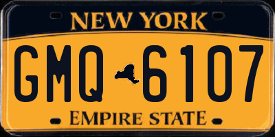NY license plate GMQ6107