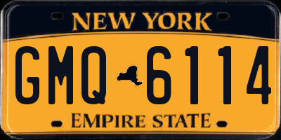 NY license plate GMQ6114