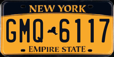 NY license plate GMQ6117