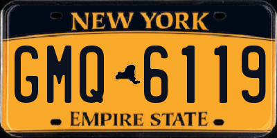 NY license plate GMQ6119