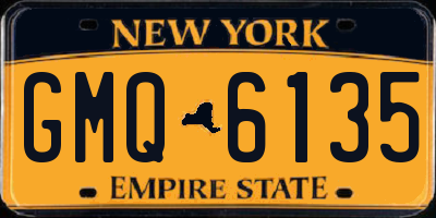 NY license plate GMQ6135