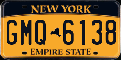 NY license plate GMQ6138