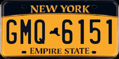 NY license plate GMQ6151