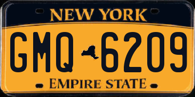 NY license plate GMQ6209