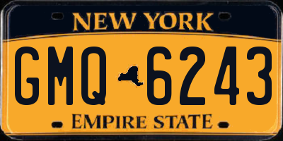NY license plate GMQ6243