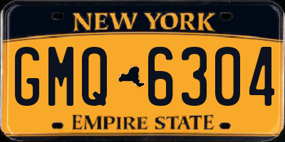 NY license plate GMQ6304