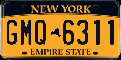 NY license plate GMQ6311