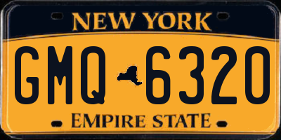 NY license plate GMQ6320