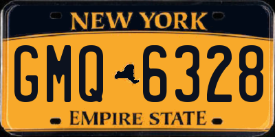 NY license plate GMQ6328