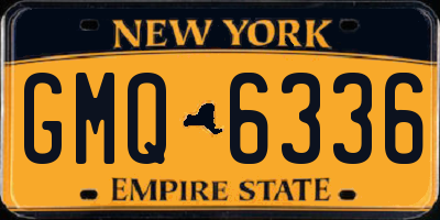 NY license plate GMQ6336