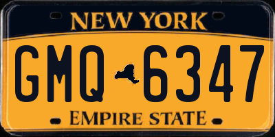 NY license plate GMQ6347