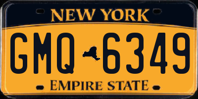 NY license plate GMQ6349