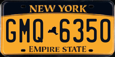 NY license plate GMQ6350