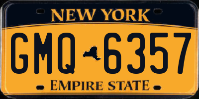 NY license plate GMQ6357