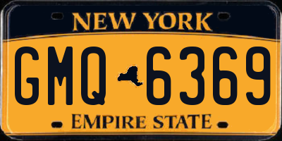 NY license plate GMQ6369