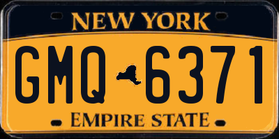 NY license plate GMQ6371