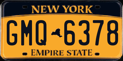 NY license plate GMQ6378