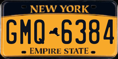 NY license plate GMQ6384