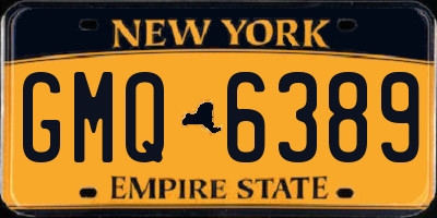 NY license plate GMQ6389
