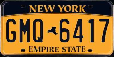 NY license plate GMQ6417