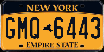 NY license plate GMQ6443