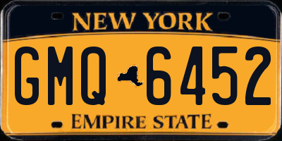 NY license plate GMQ6452