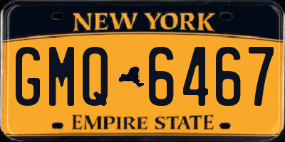 NY license plate GMQ6467