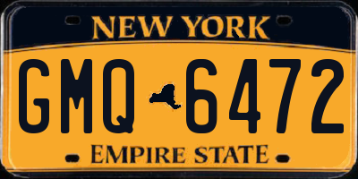 NY license plate GMQ6472