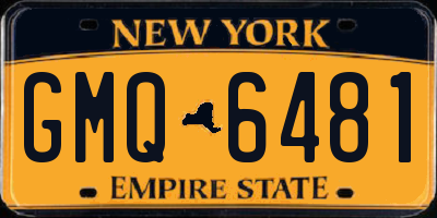 NY license plate GMQ6481