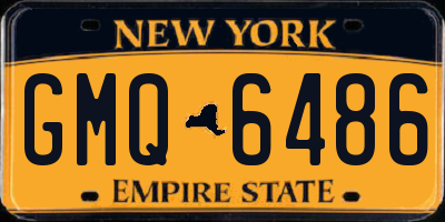 NY license plate GMQ6486