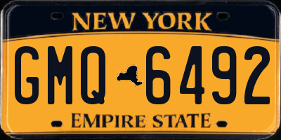 NY license plate GMQ6492