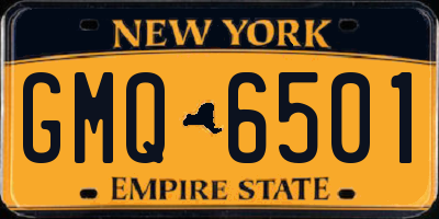 NY license plate GMQ6501