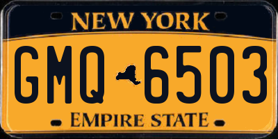 NY license plate GMQ6503