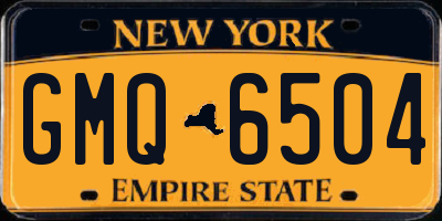 NY license plate GMQ6504