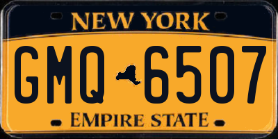 NY license plate GMQ6507
