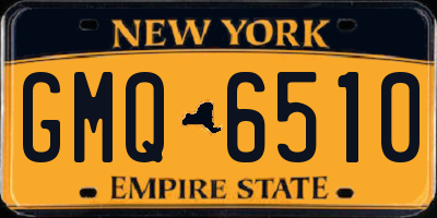 NY license plate GMQ6510