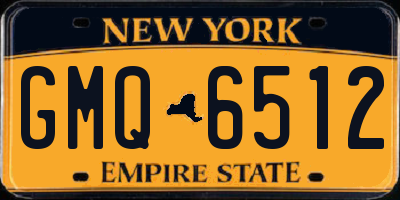 NY license plate GMQ6512