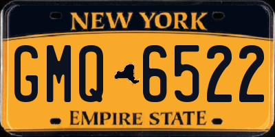 NY license plate GMQ6522