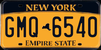NY license plate GMQ6540