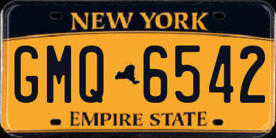 NY license plate GMQ6542