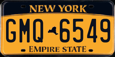 NY license plate GMQ6549