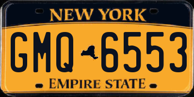 NY license plate GMQ6553