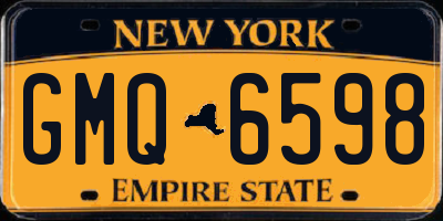 NY license plate GMQ6598