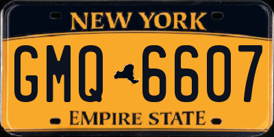 NY license plate GMQ6607